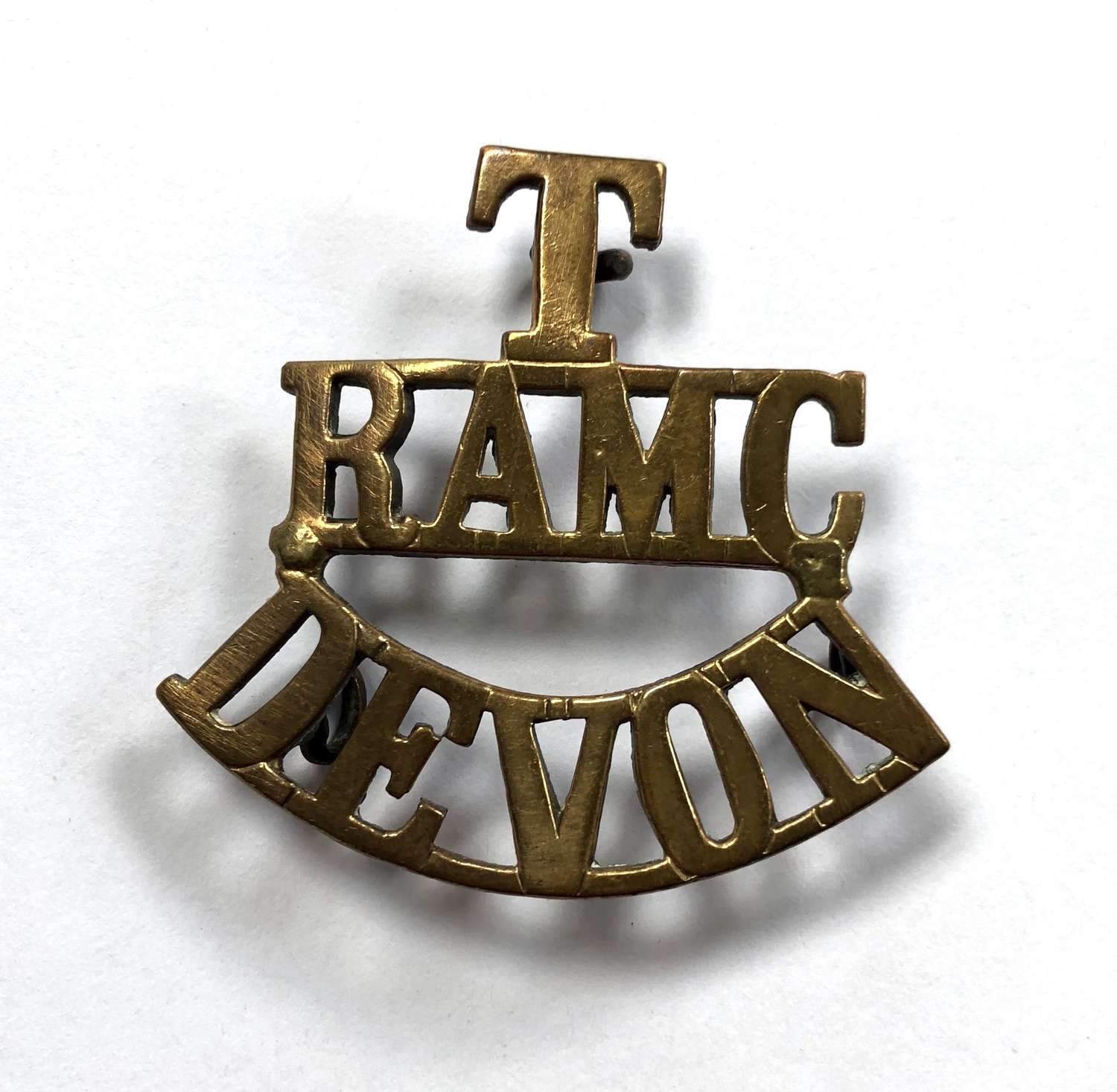 T / RAMC / DEVON Divisional Field Ambulance shoulder title c1908-21