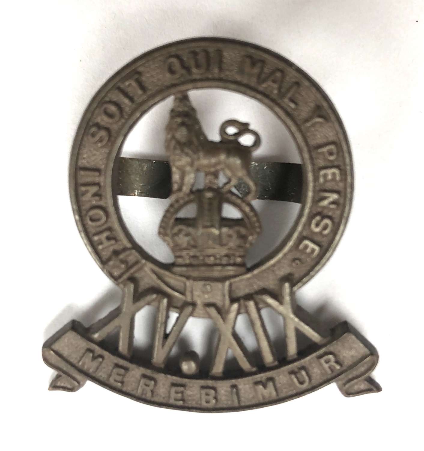15th/19th King’s Hussars OSD cap badge circa 1922-52
