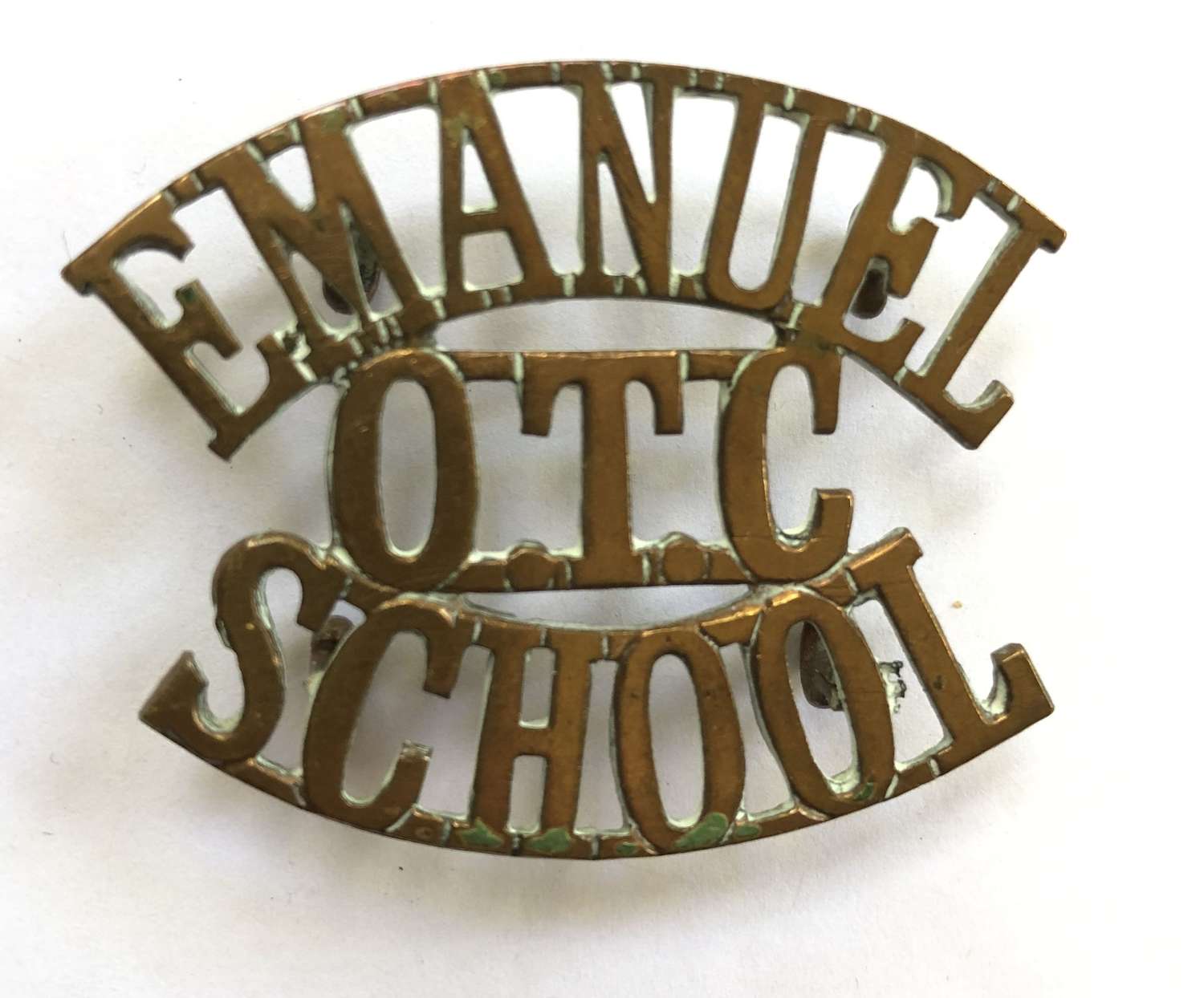 EMANUEL / OTC / SCHOOL London shoulder title circa 1908-40