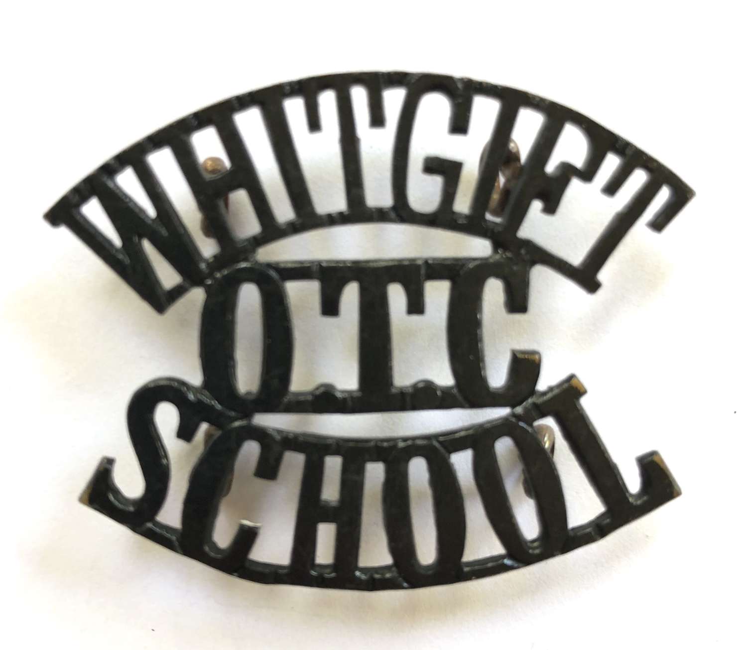 WHITGIFT / OTC / SCHOOL Croyden shoulder title circa 1908-40