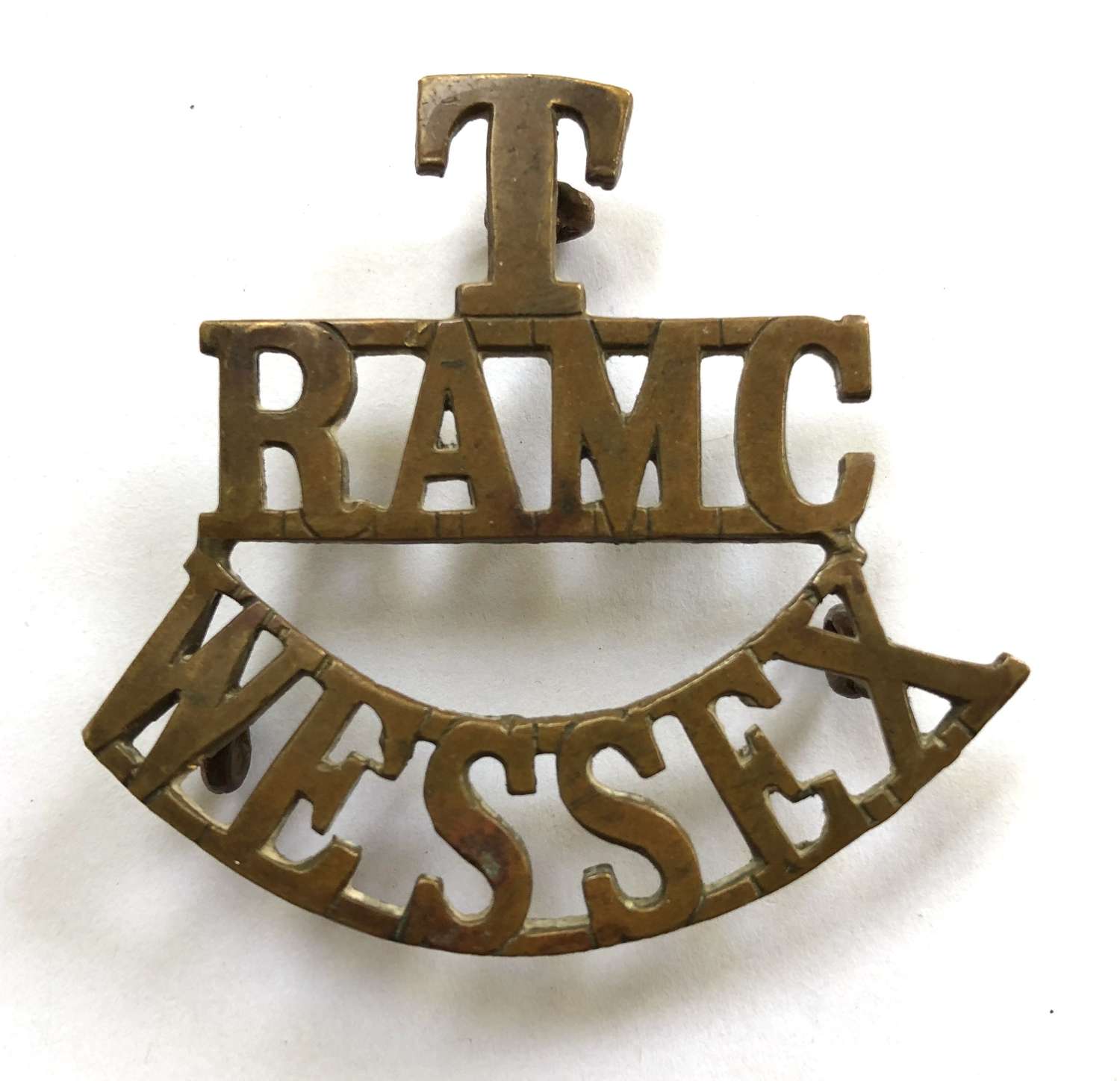 T / RAMC / WESSEX Casualty Clearing Station shoulder title c1908-21