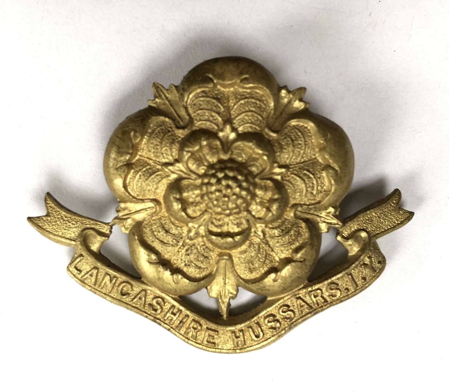 Lancashire Hussars Imperial Yeomanry Edwardian cap badge c1901-08