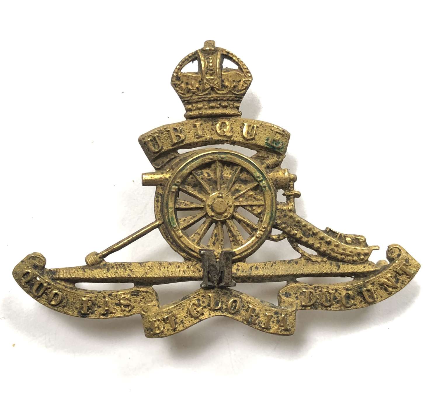 Militia Artillery Edwardian Officers cap badge circa 1902-08