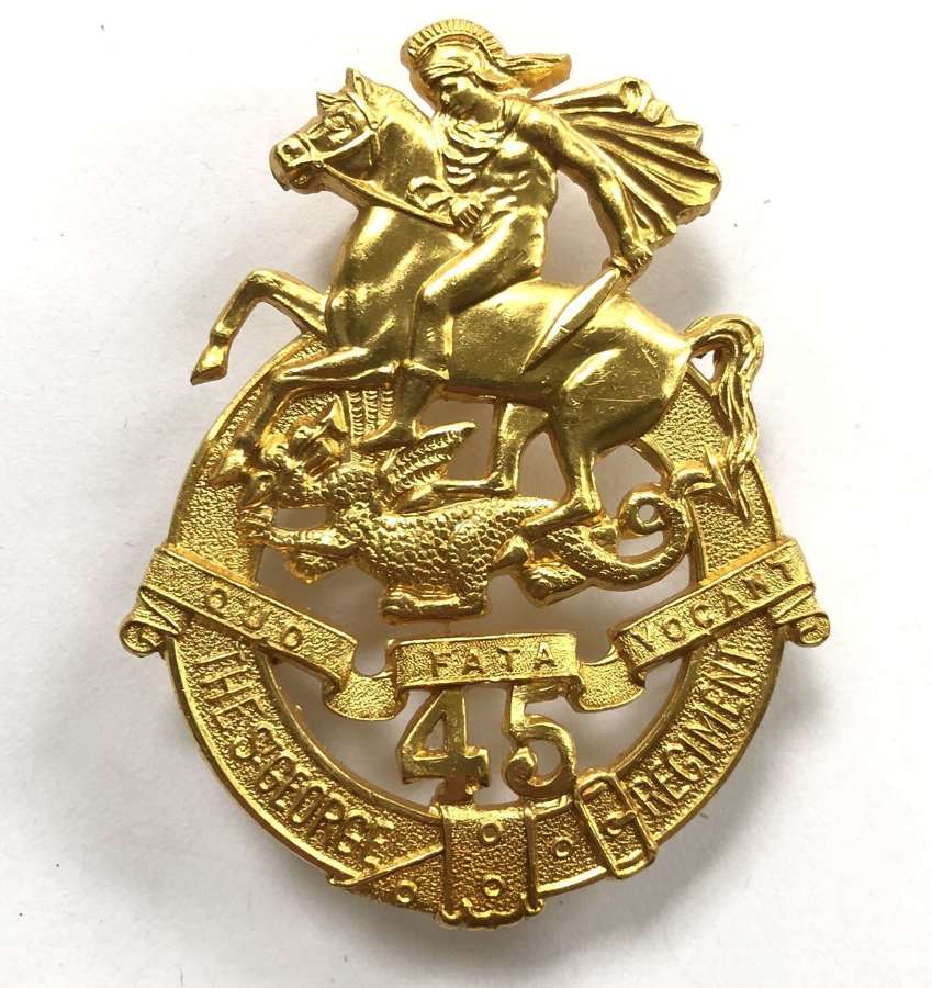 Australian 45th St. George Regiment slouch hat badge by Stokes