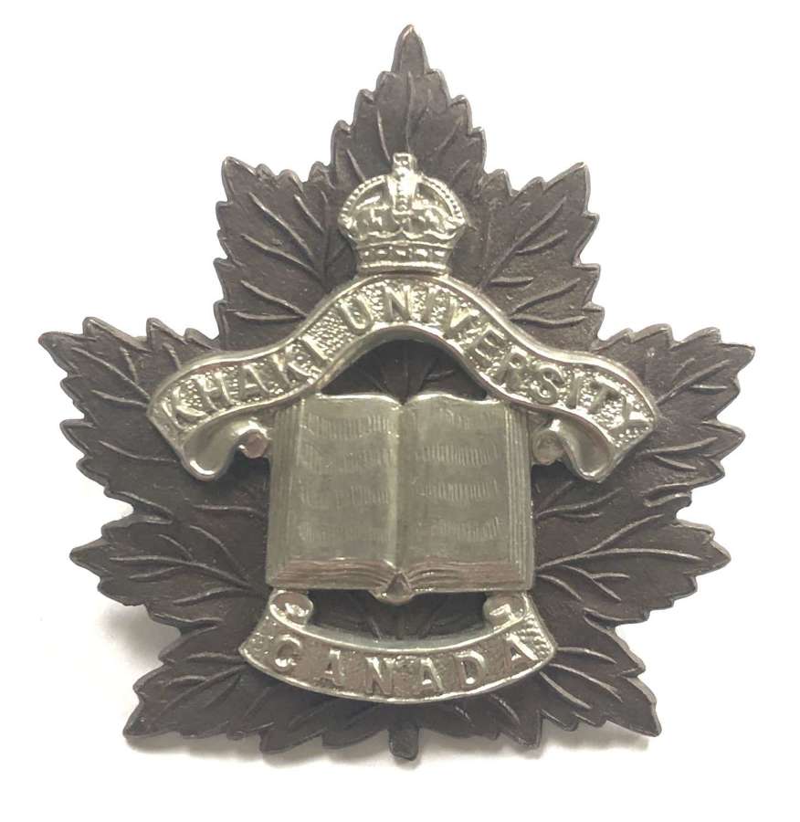 Canada Khaki University CEF WW1 cap badge by Hicks & Son, London