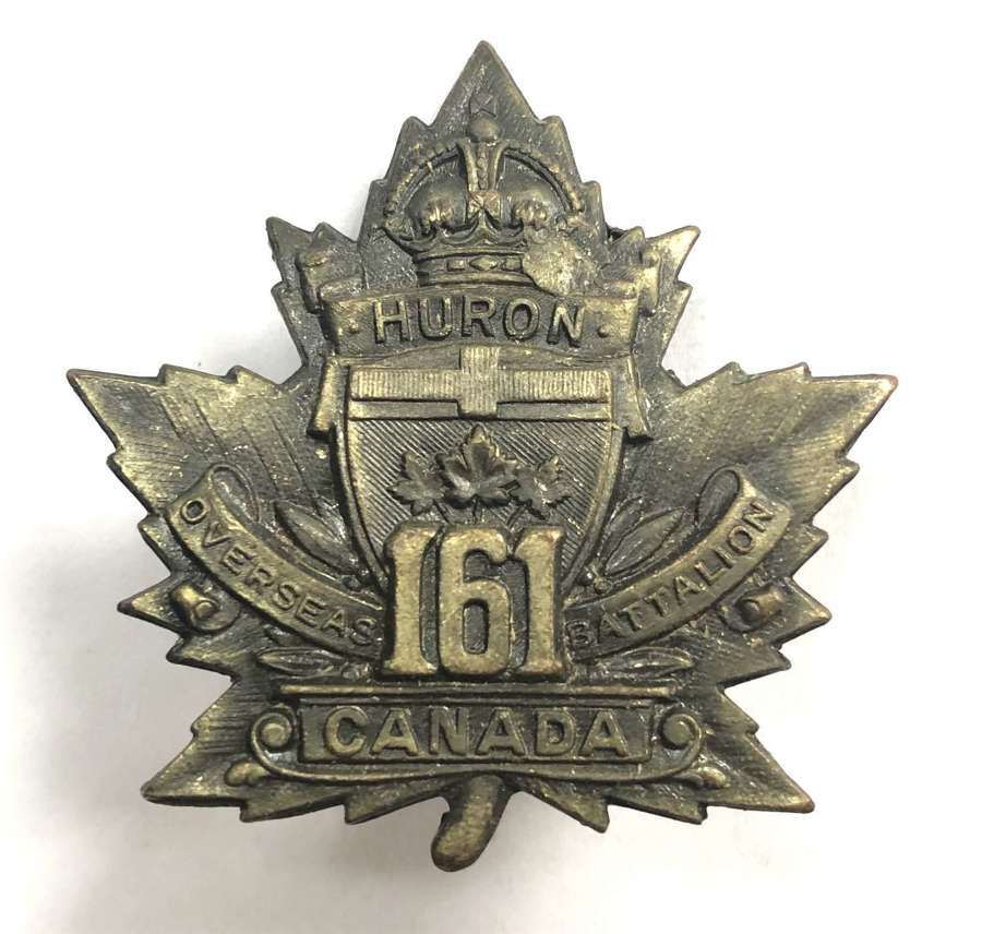 Canada. 161st Battalion (Huron County) CEF WW1 cap badge
