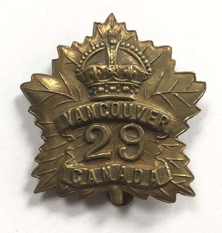 Canada. 29th Vancouver Battalion (Tobin's Tigers) CEF WW1 cap badge