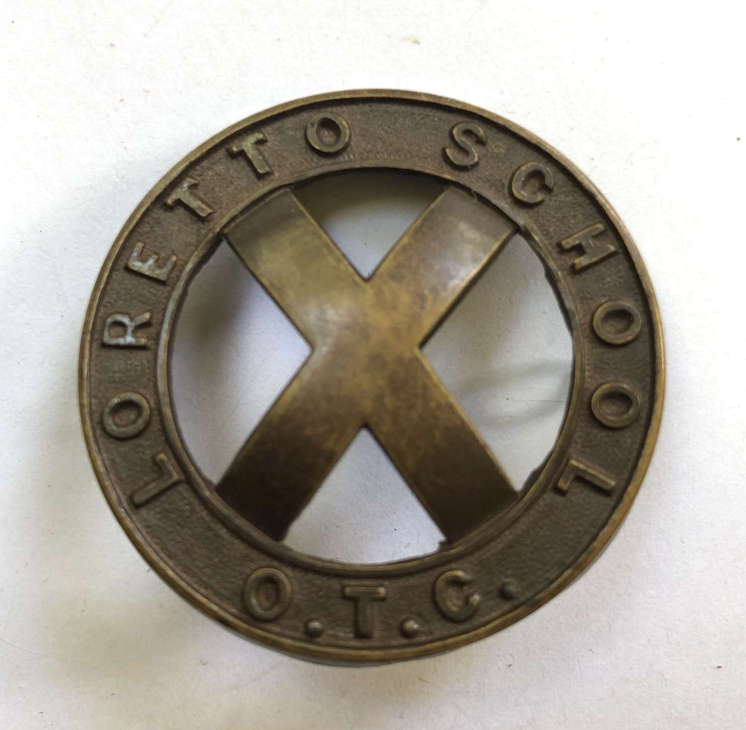 Loretto School OTC, Edinburgh Scottish glengarry/cap badge