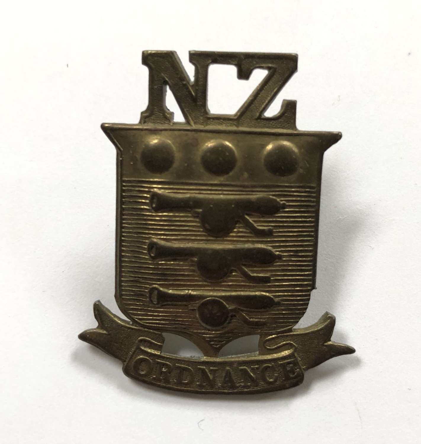 New Zealand Army Ordnance Corps WWI cap badge