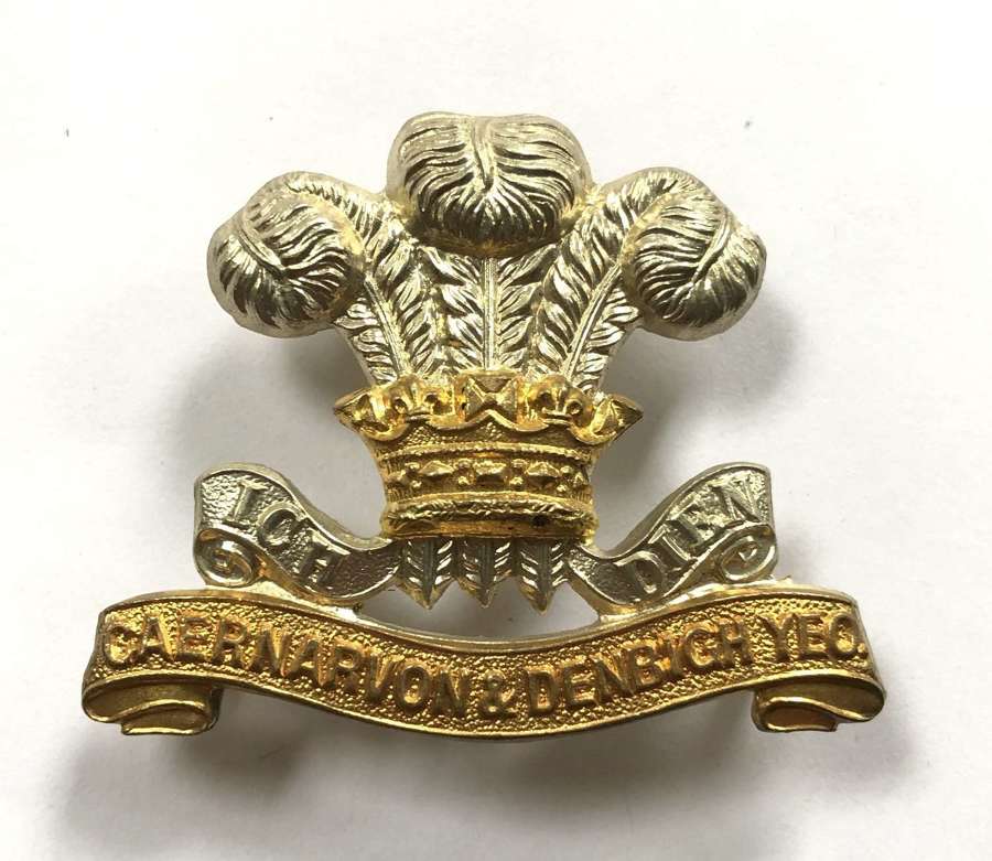 Welsh. Caernarvon & Denbigh Yeomanry cap badge