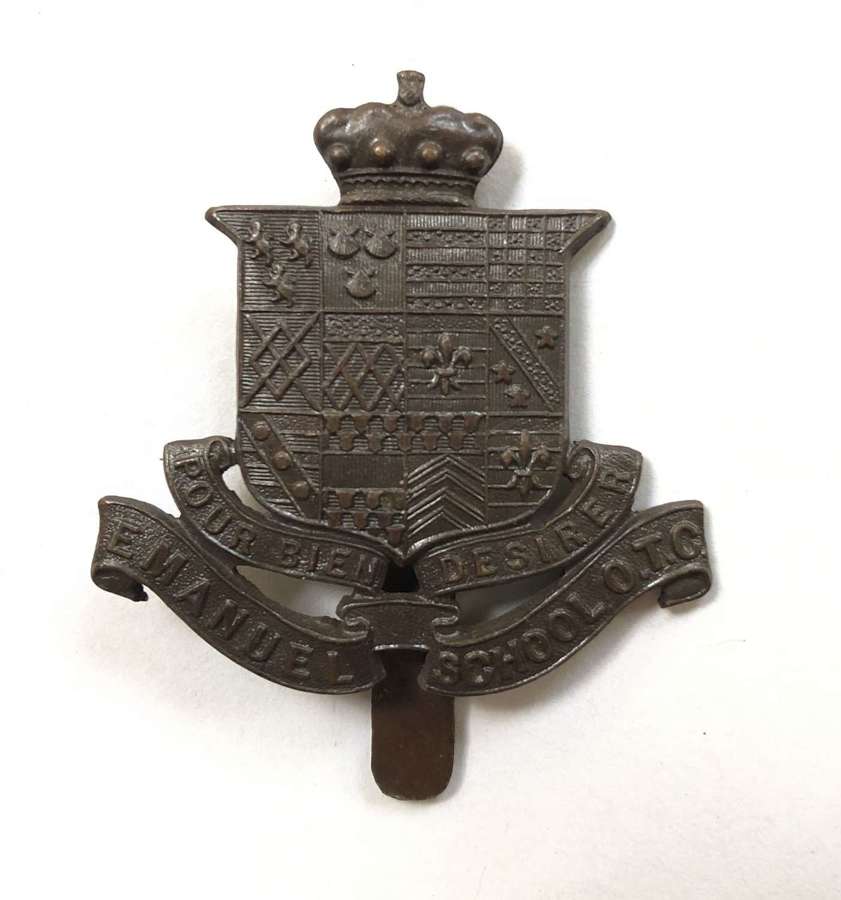 Emanual School OTC Wandsworth, London cap badge circa 1908-40