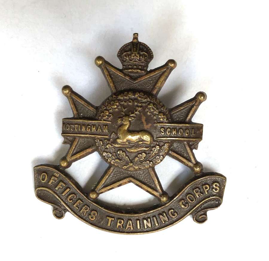 Nottingham School OTC cap badge c1908-40