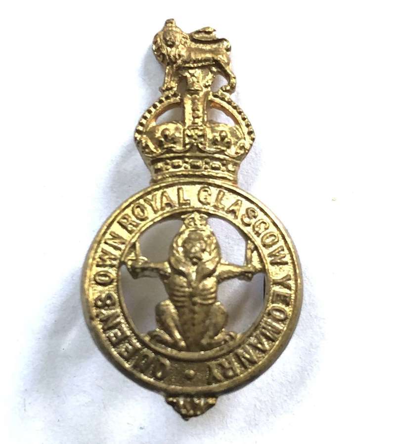 Queen’s Own Glasgow Yeomanry alternative field service cap badge