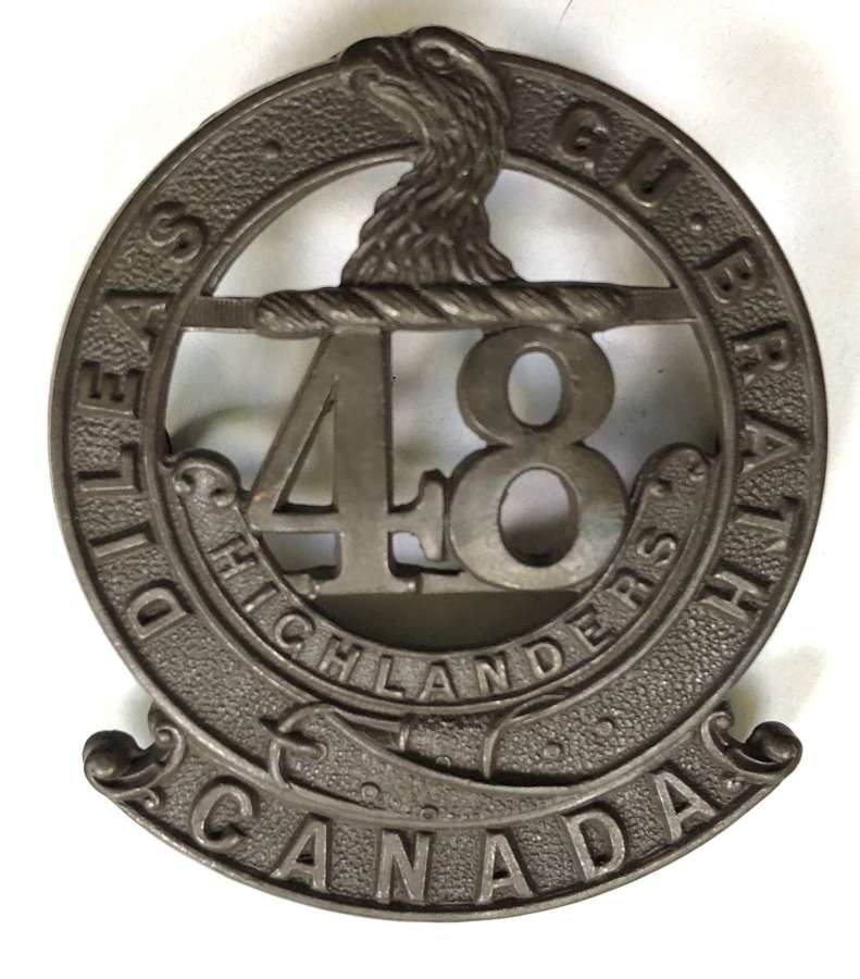 15th Bn (48th Highlanders of Canada) CEF WW1 glengarry badge