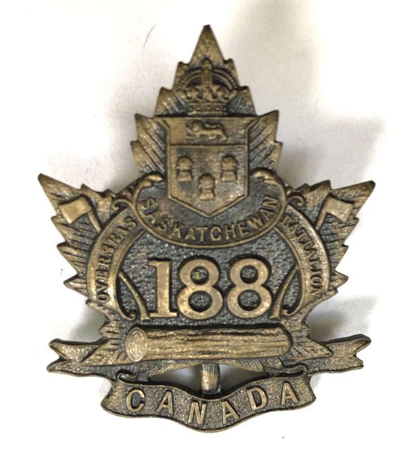 Canada. 188th Bn (Prince Albert, Saskatchewan) WW1 CEF cap badge