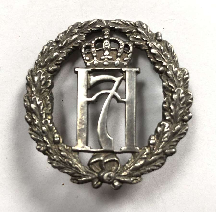 WW2 Free Norwegian Forces 1943 hallmarked silver cap badge by Gaunt