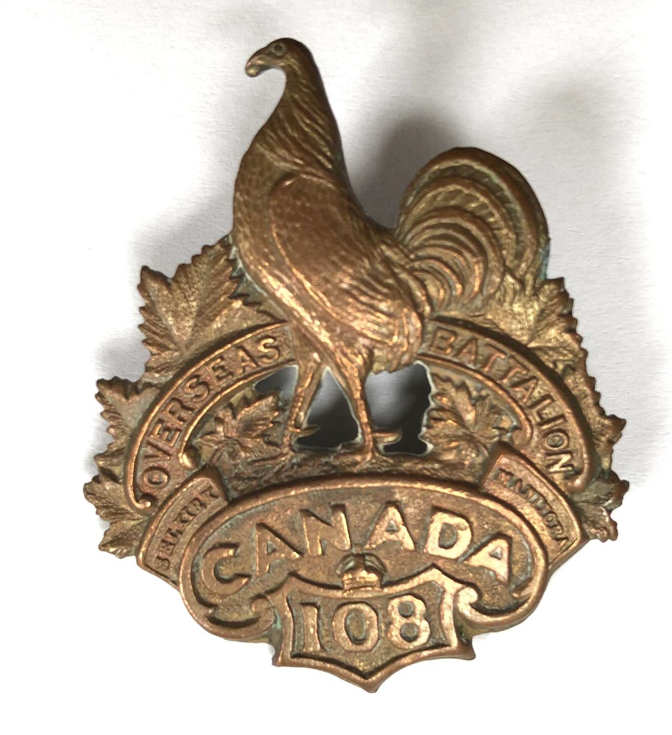 Canada. 108th Bn (Selkirk, Manitoba) WW1 CEF cap badge by Dingwall