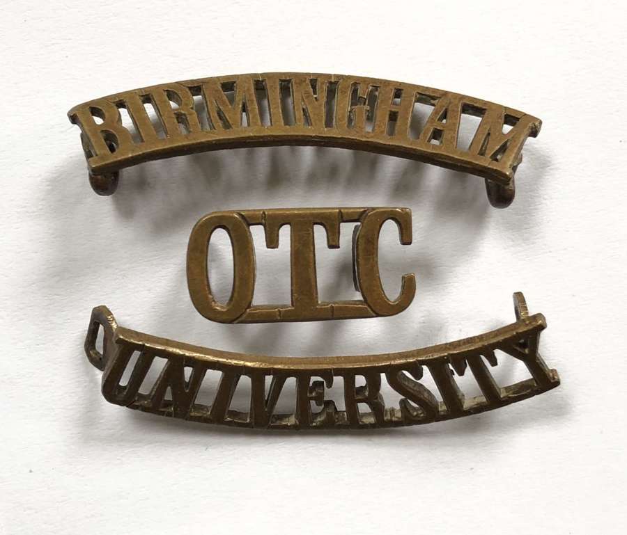 BIRMINGHAM / OTC / UNIVERSITY shoulder title