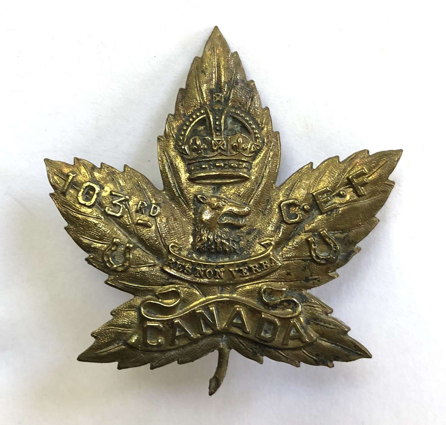 Canada. 103rd Bn (Victoria, B.C.) CEF WW1 cap badge