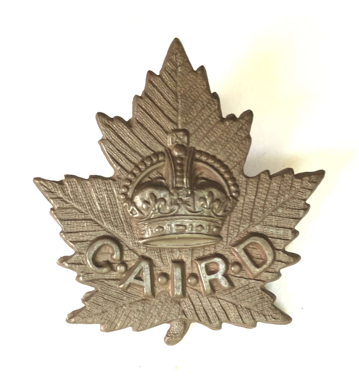 Canadian Arms Inspection Depot WW1 cap badge
