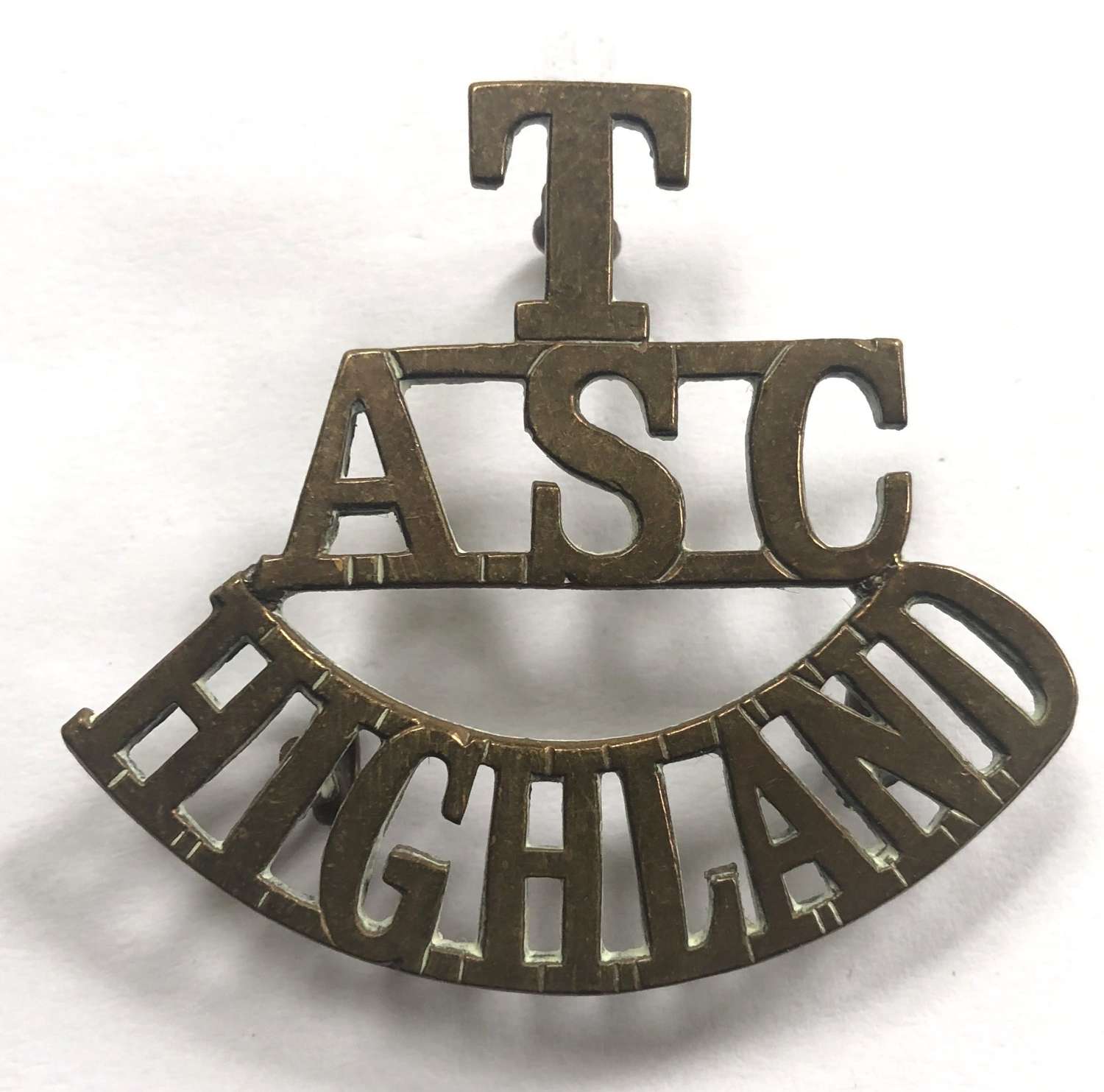 T / ASC / HIGHLAND Army Service Corps Scottish shoulder title
