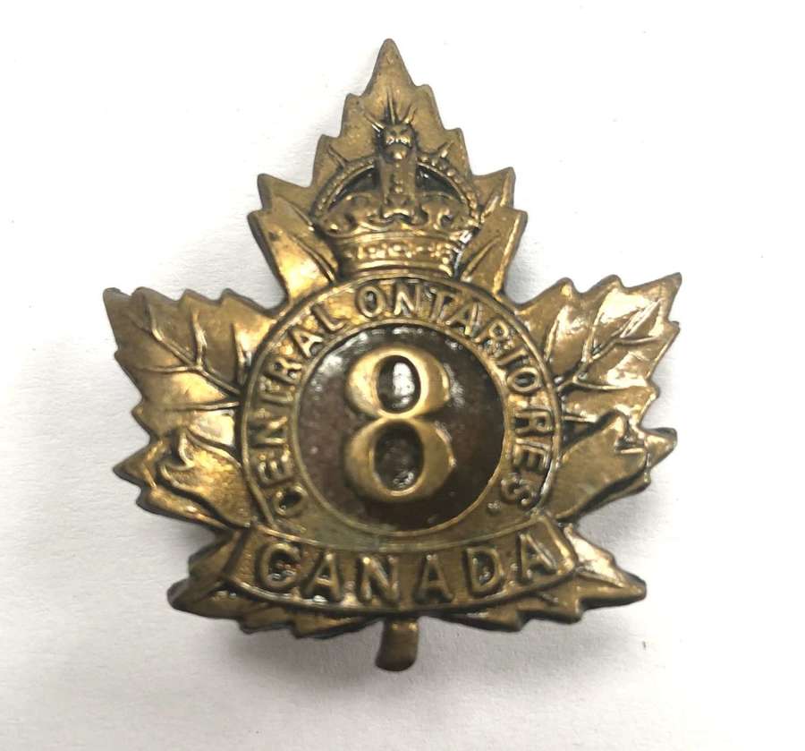Canada. 8th Central Ontario Reserve WW1 cap badge