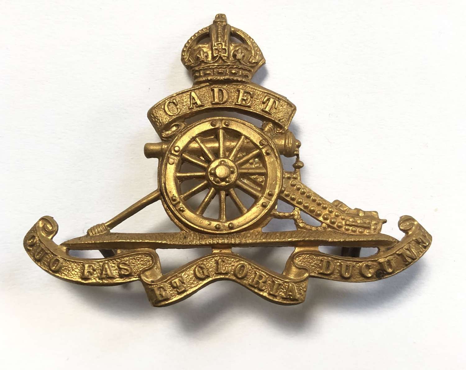 Royal Artillery Cadet post 1908 cap badge