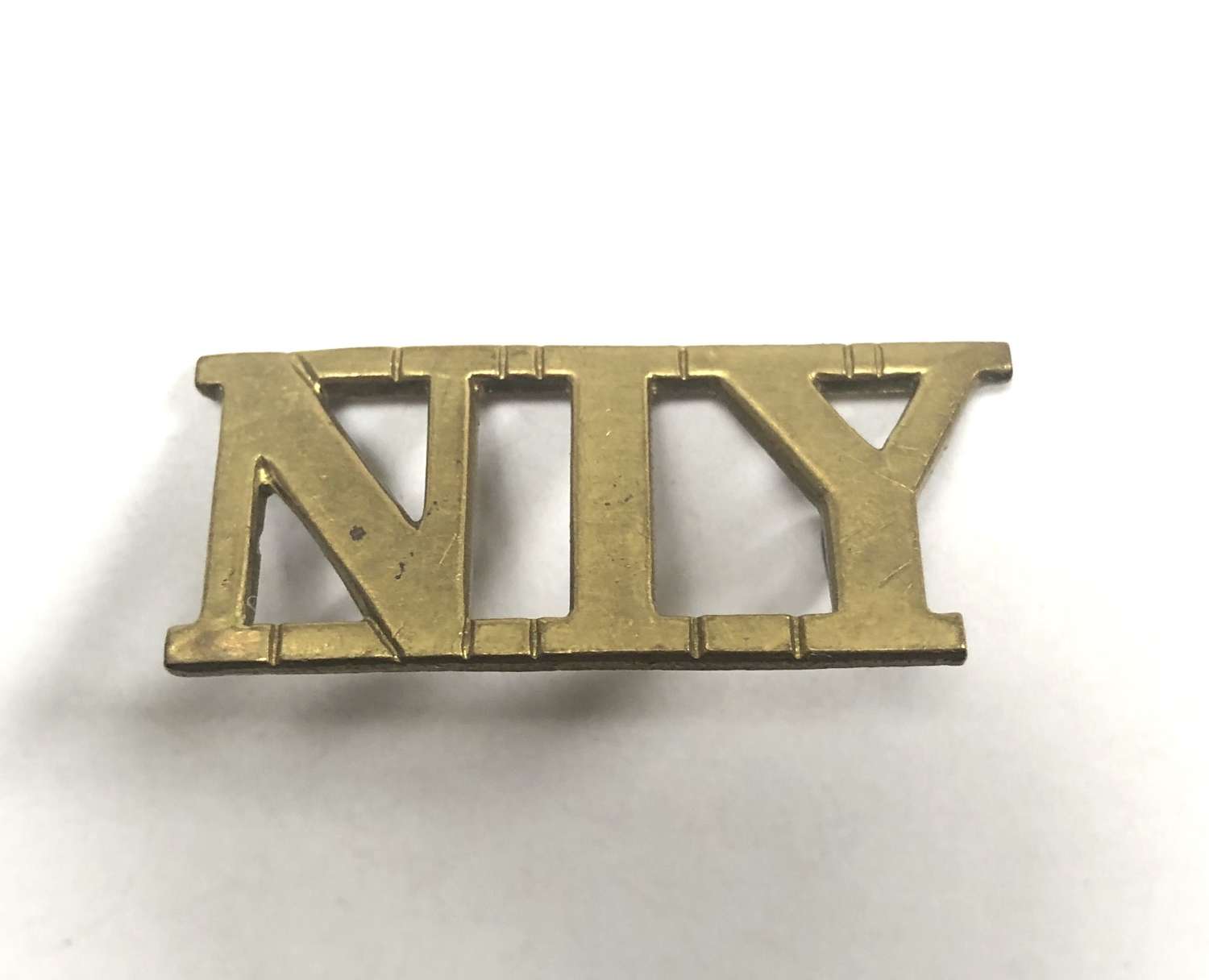 NIY Northamptonshire Imperial Yeomanry shoulder title c1902-08
