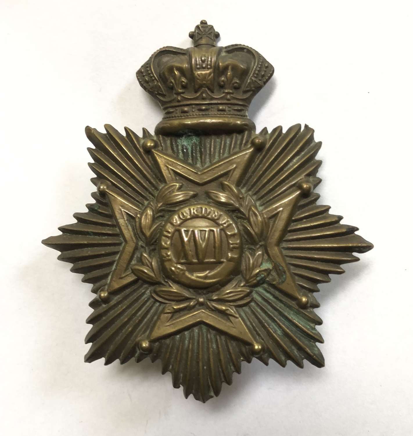 16th (Bedfordshire) Regiment of Foot Victorian glengarry badge