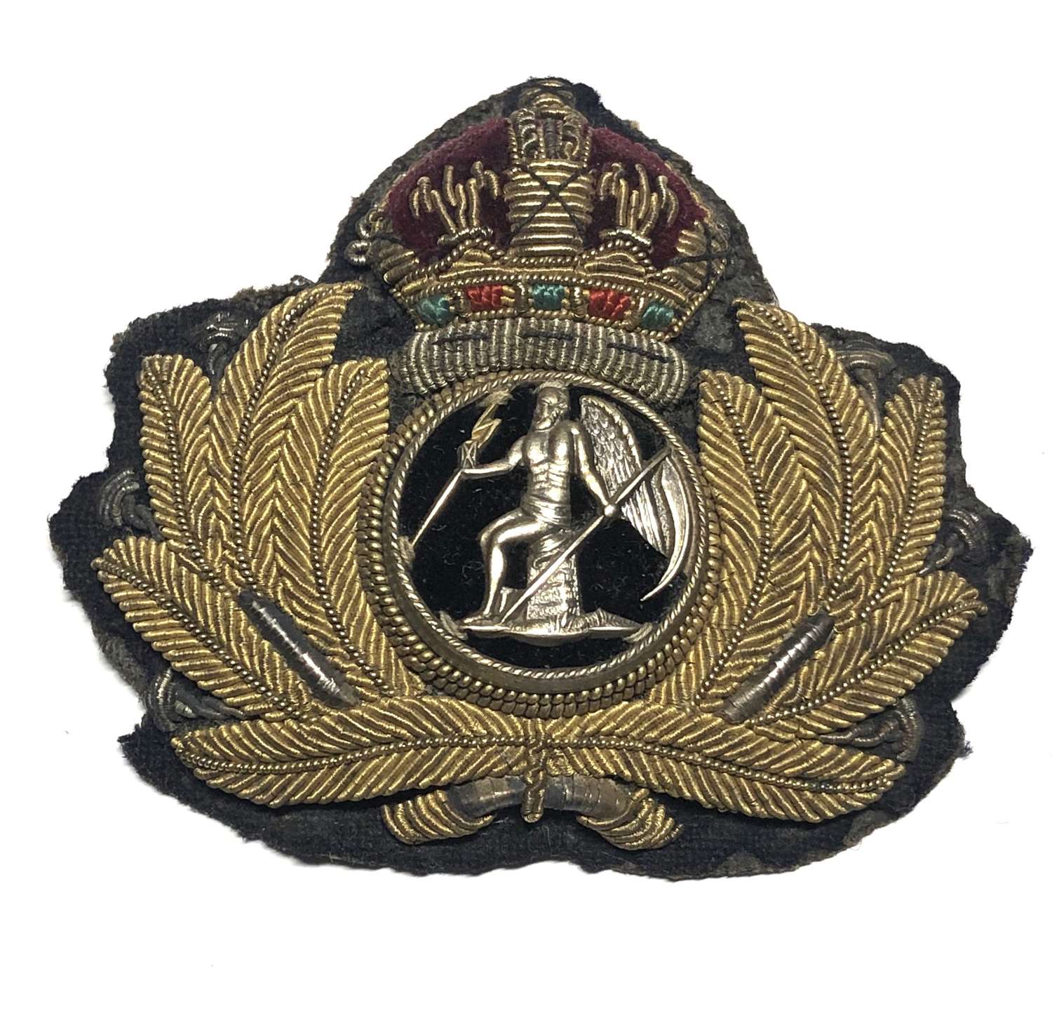 His Majesty's Telegraph Ship Cable Laying Officer's cap badge c1901-52