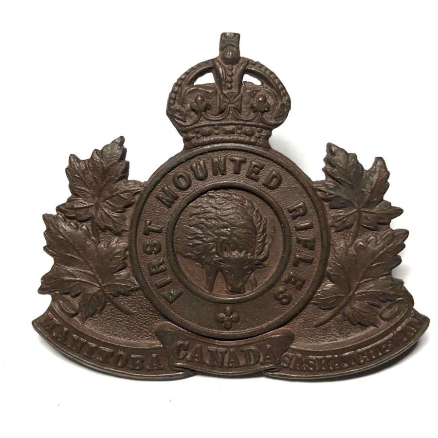 1st Canadian Mounted Rifles WW1 CEF cap badge