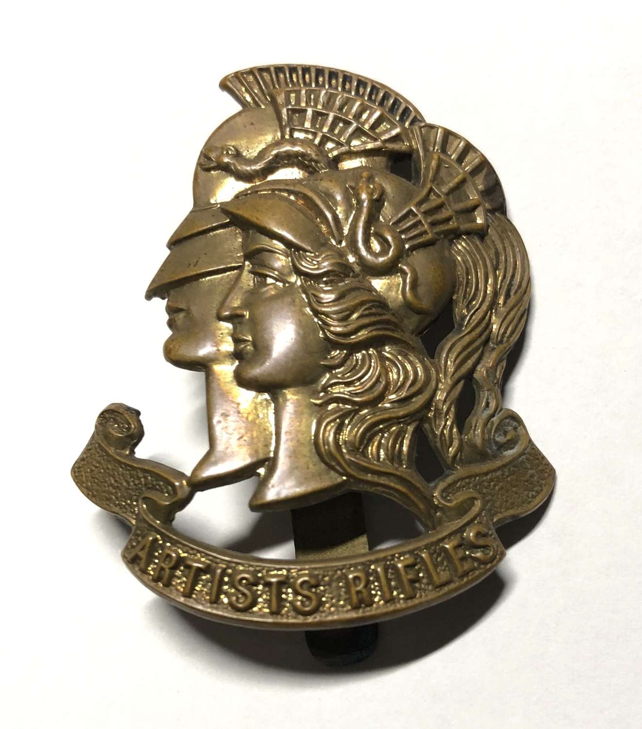 28th County of London Regiment Artists Rifles WW1 cap badge