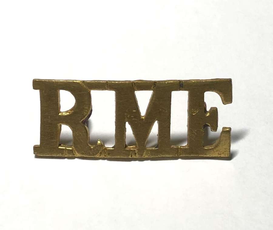Royal Marine Engineers Officer's RME shoulder title c1917-18