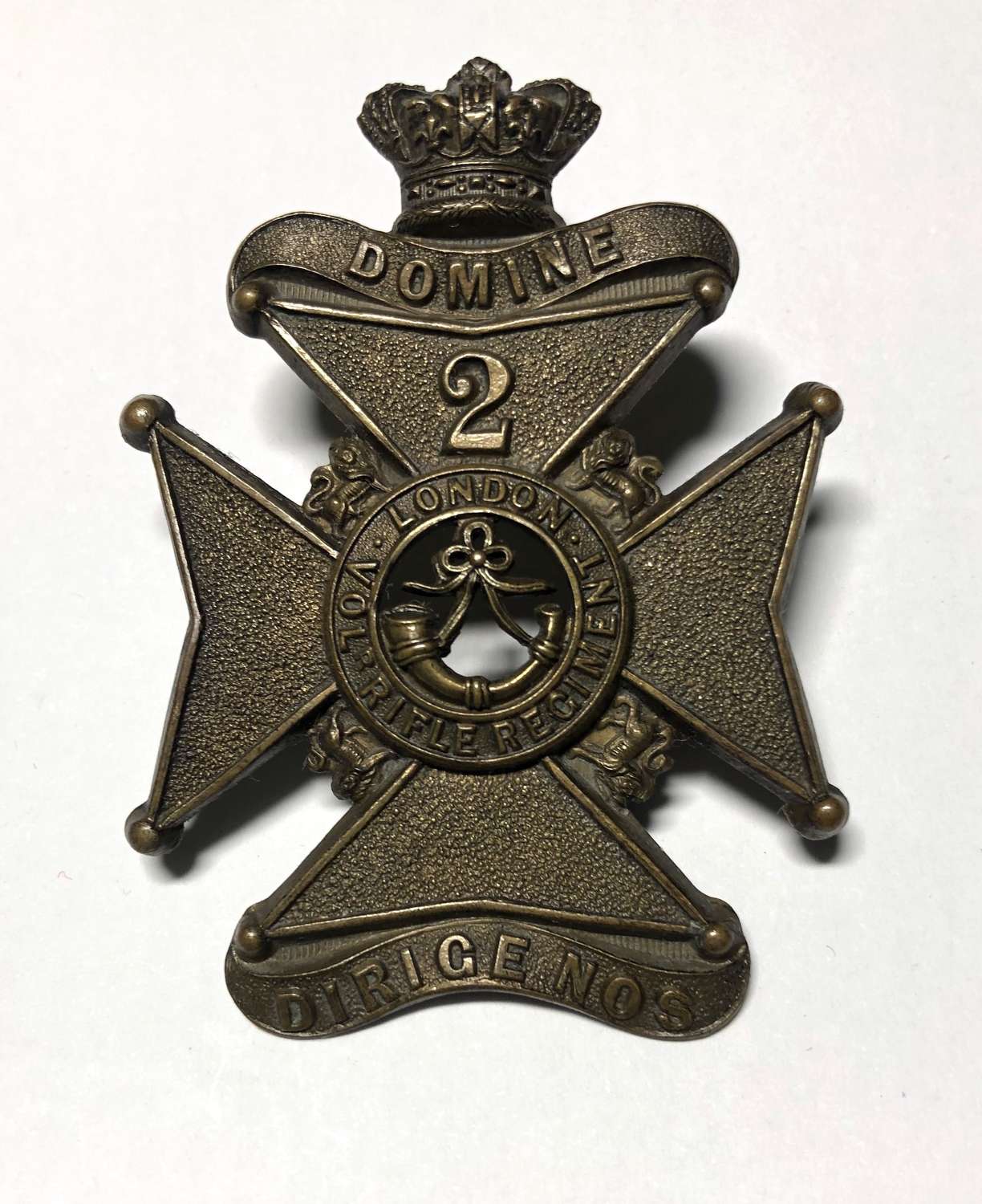 2nd City of London Rifles Victorian glengarry badge