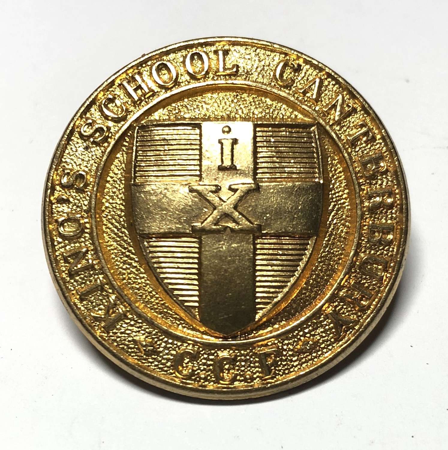 King's School Canterbury CCF post 1948 cap badge