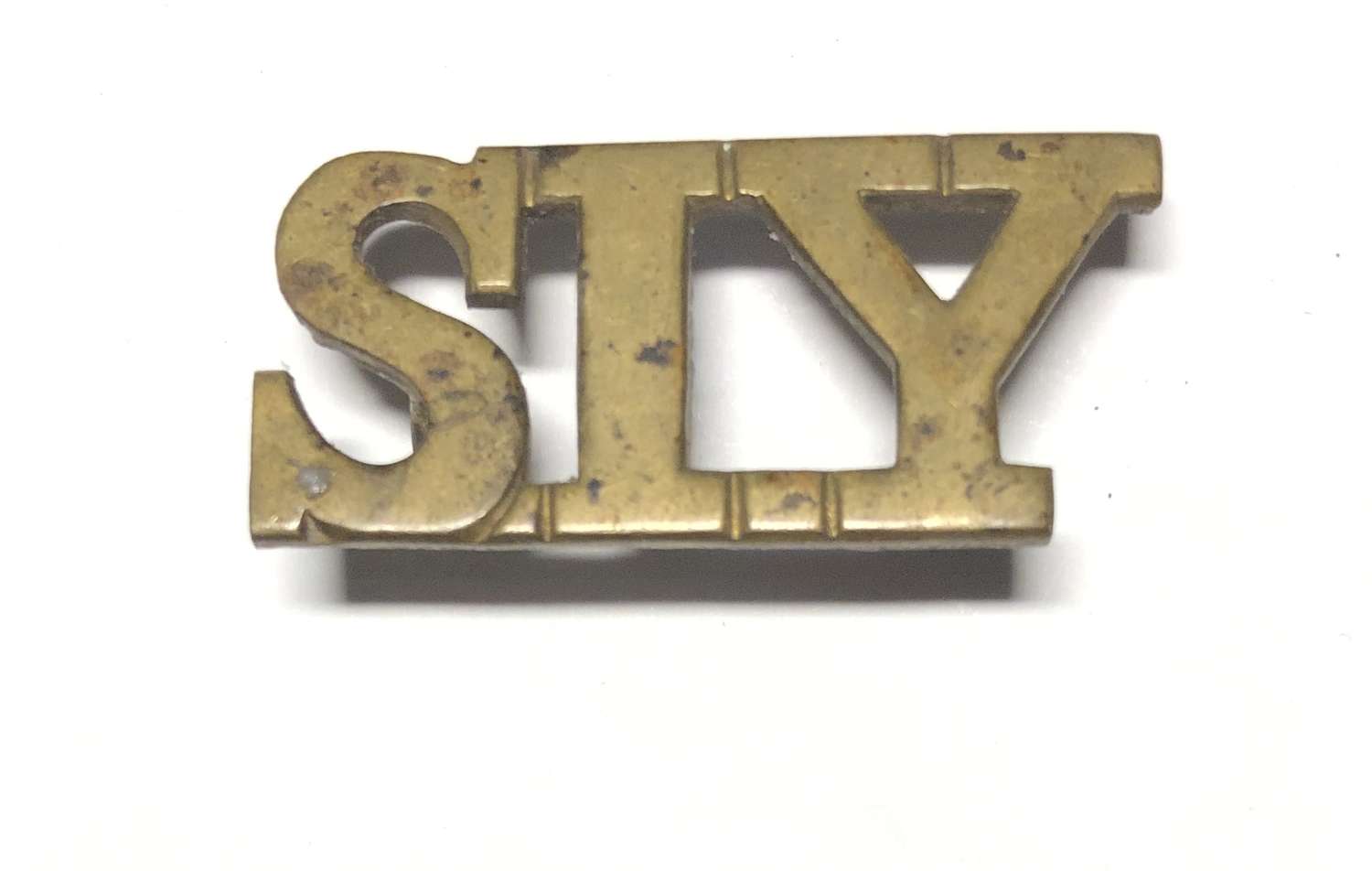 SIY South of Ireland Yeomanry shoulder title c1902-08.