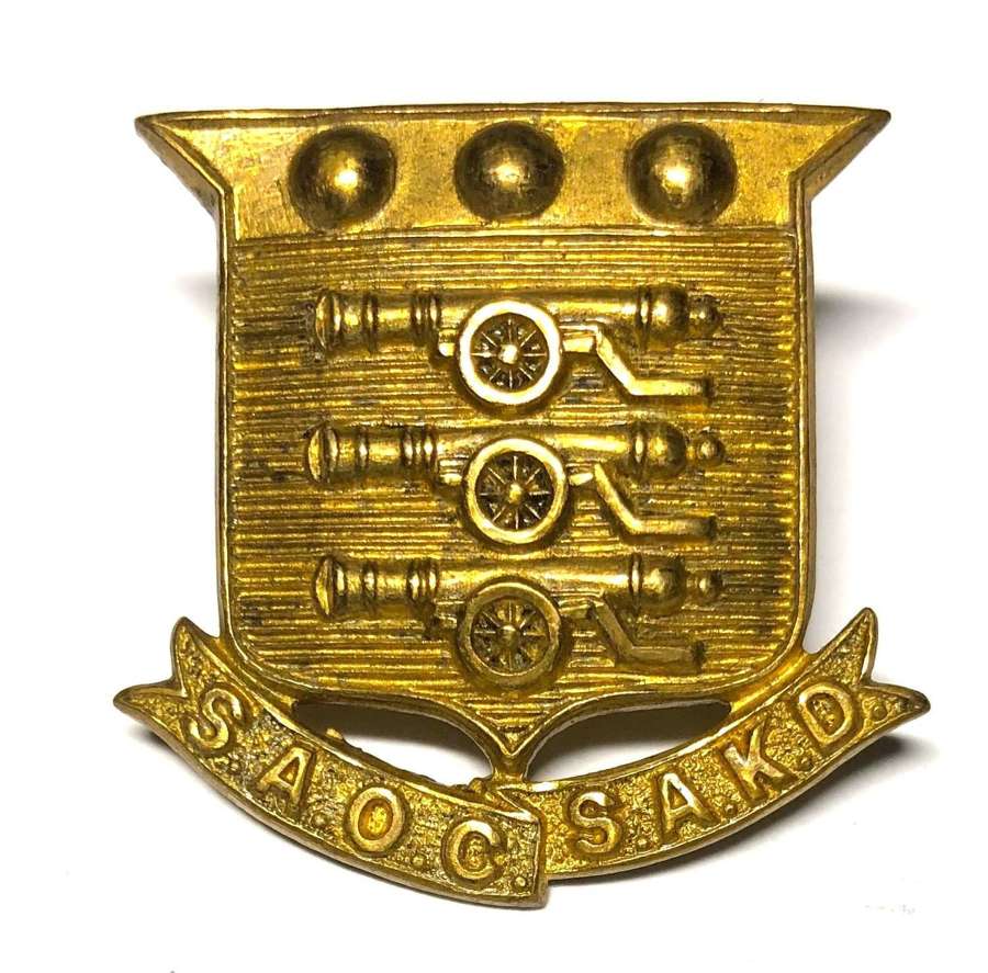 South African Ordnance Corps Officer's cap badge c1934-38