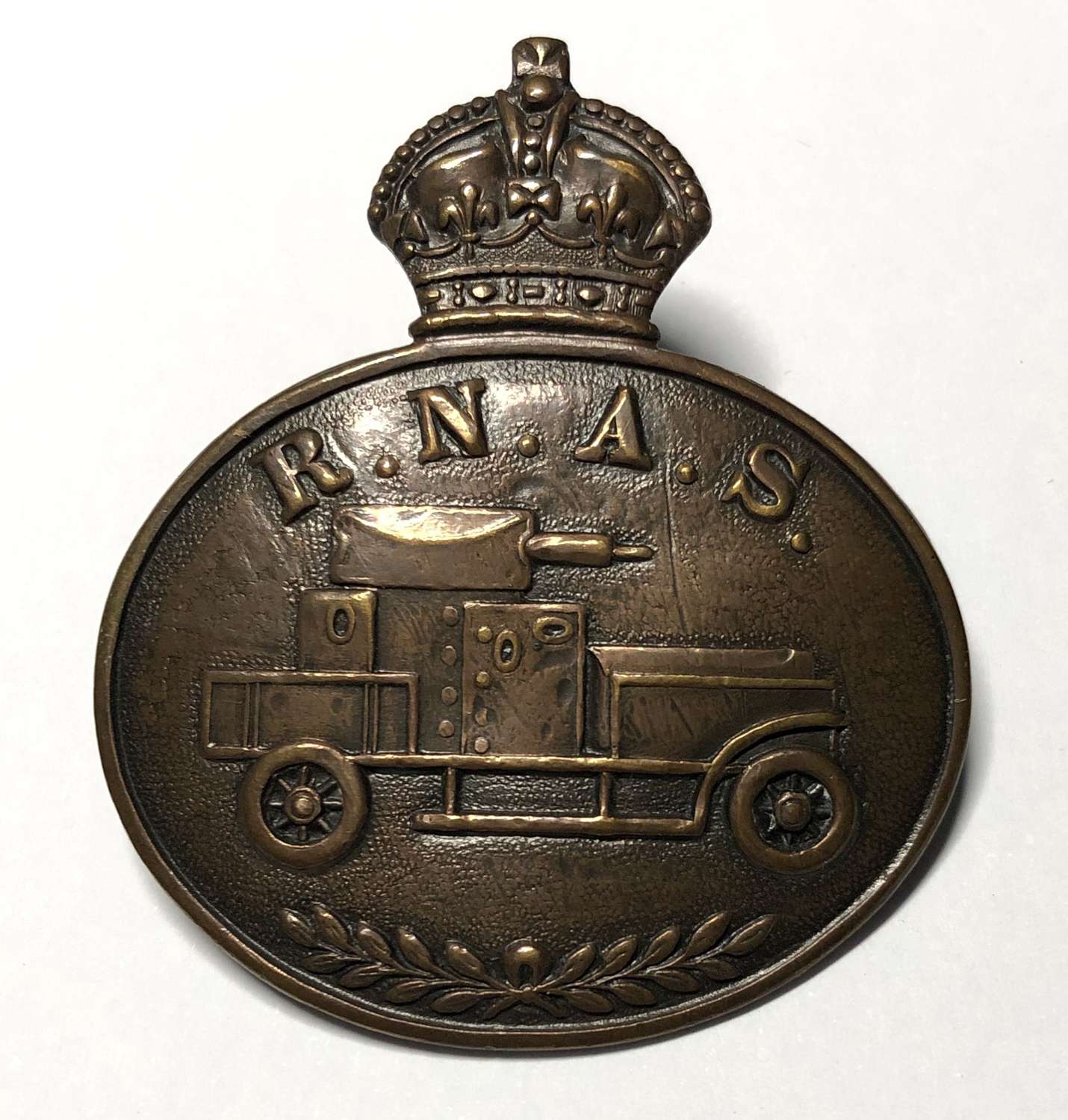 Royal Naval Air Service (RNAS) Armoured Car Squadron WW1 bronze badge