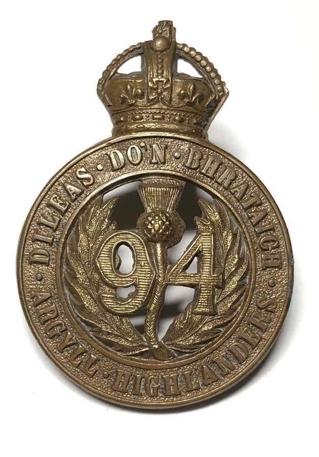 Canada 94th Victoria Regiment "Argyll Highlanders" Militia cap badge