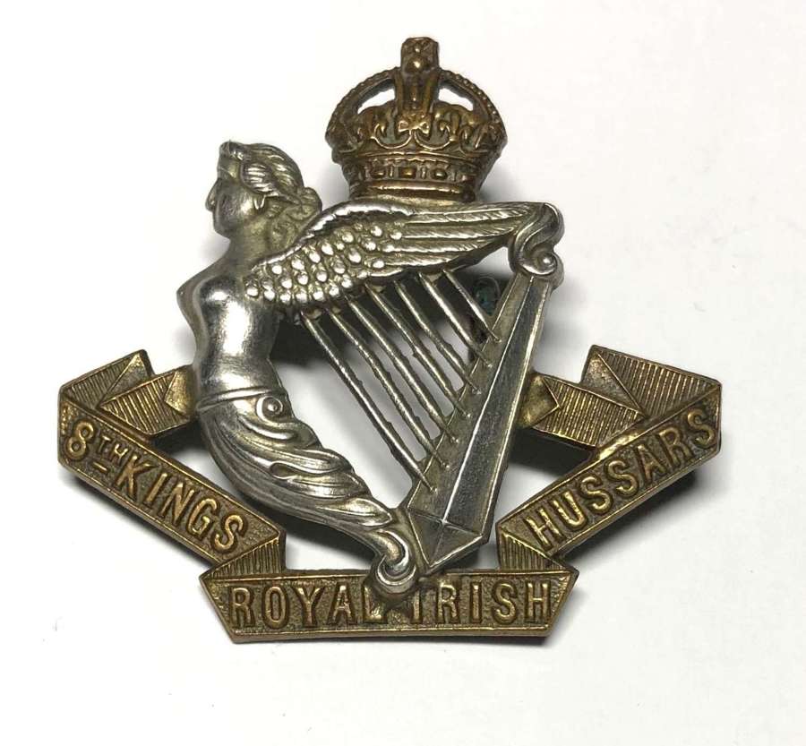 8th Kings Royal Irish Hussars Edwardian cap badge circa 1901-10