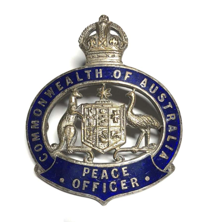 Commonwealth of Australia Peace Officer's cap badge by Stokes & Son