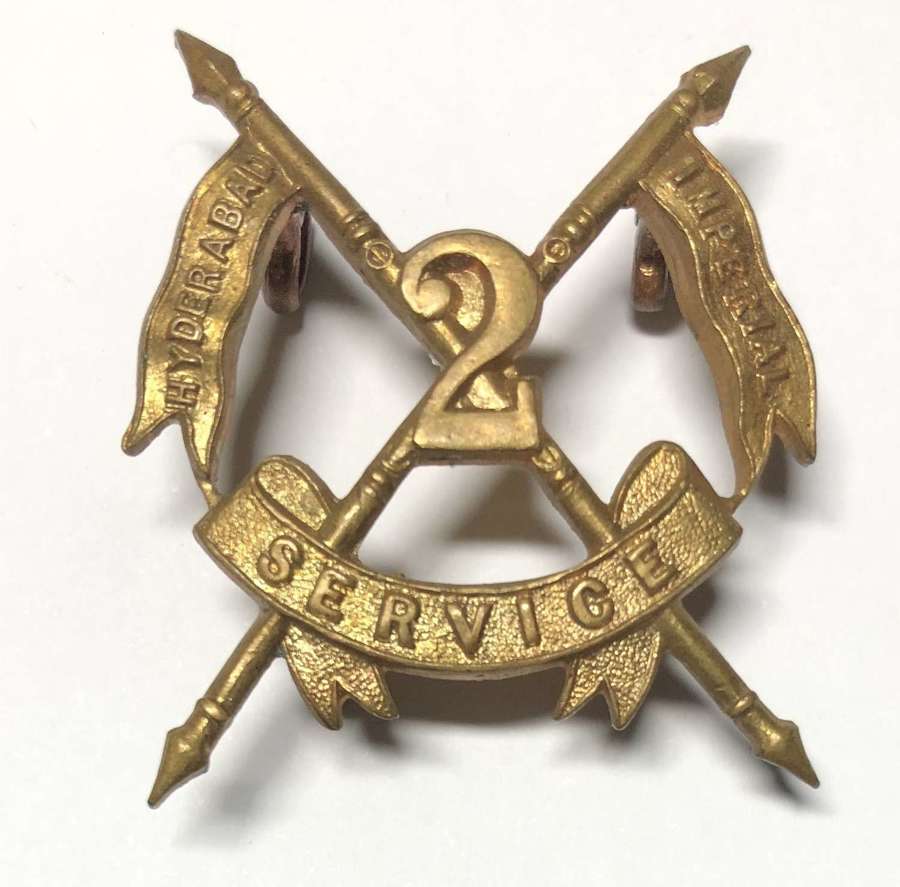 Indian. 2nd Hyderabad Imperial Service Lancers cap badge