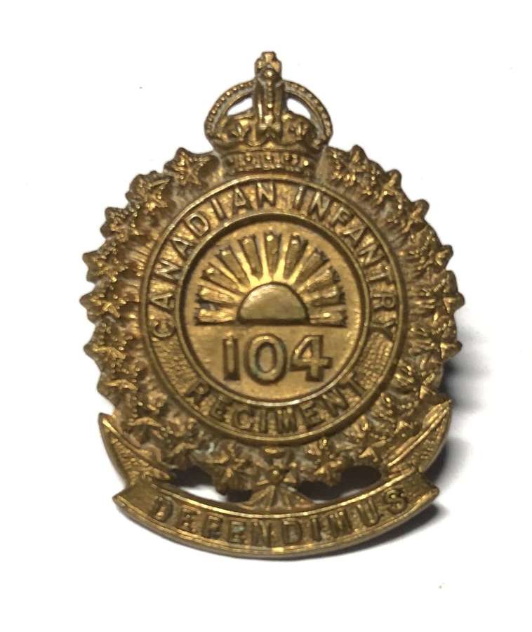 Canada. 104th Regiment (New Westminster) pre WW1 cap badge