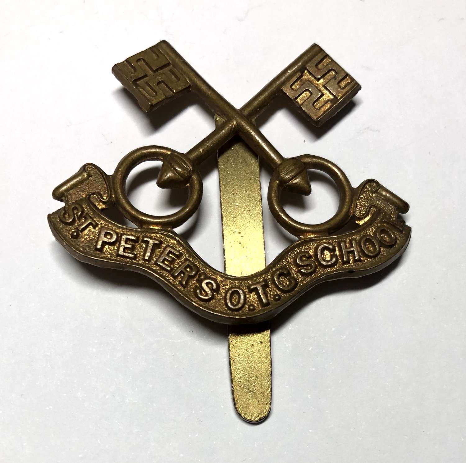 St. Peter's School OTC York 1st pattern 1908 cap badge
