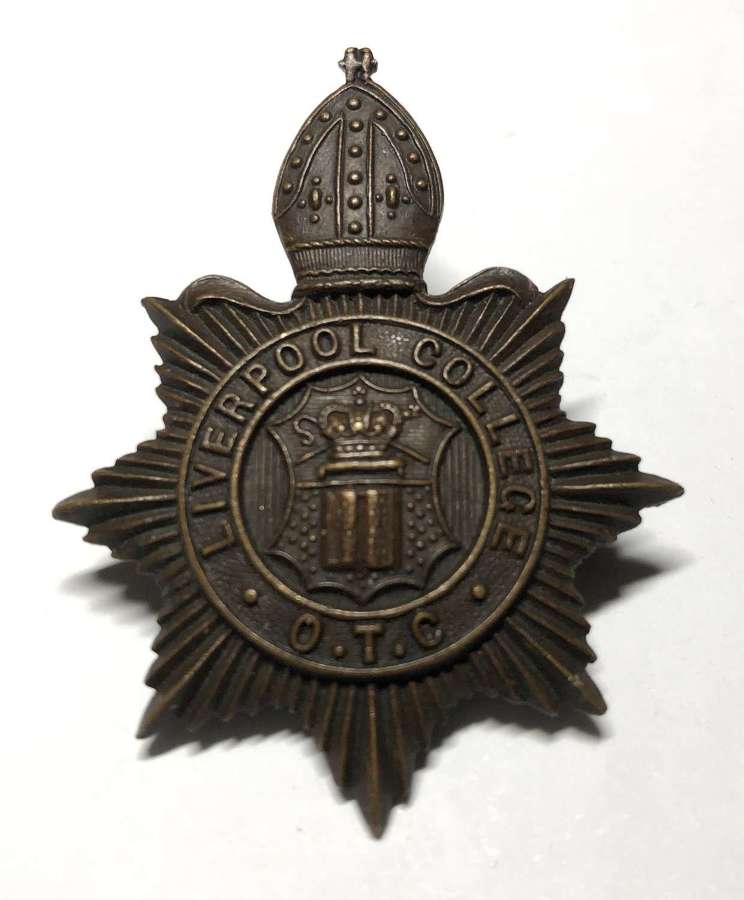 Liverpool College OTC bronze cap badge