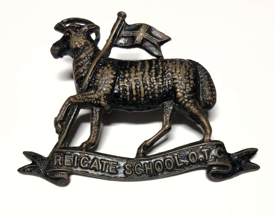 Reigate School OTC , Surrey cap badge c1908-40.