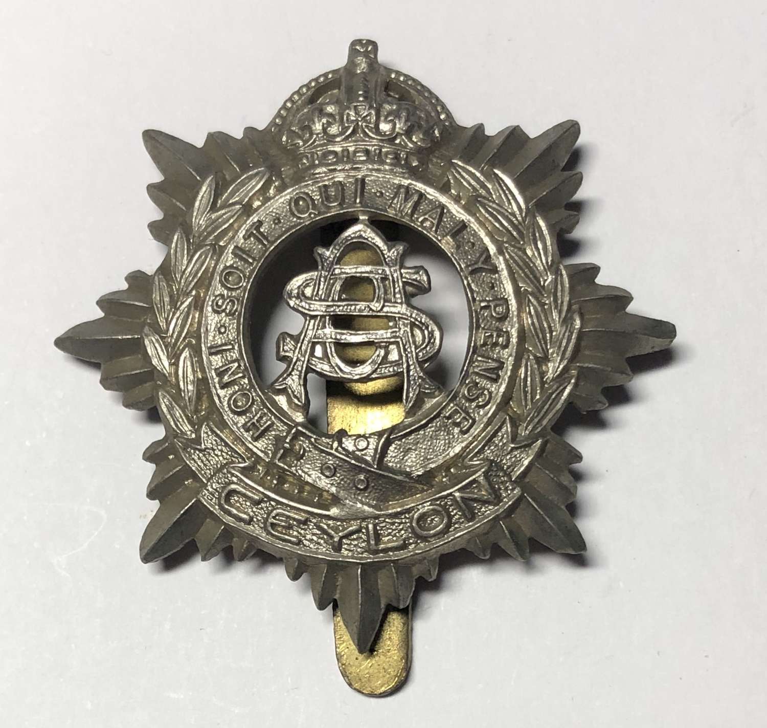 Ceylon Army Service Corps post 1918 cap badge