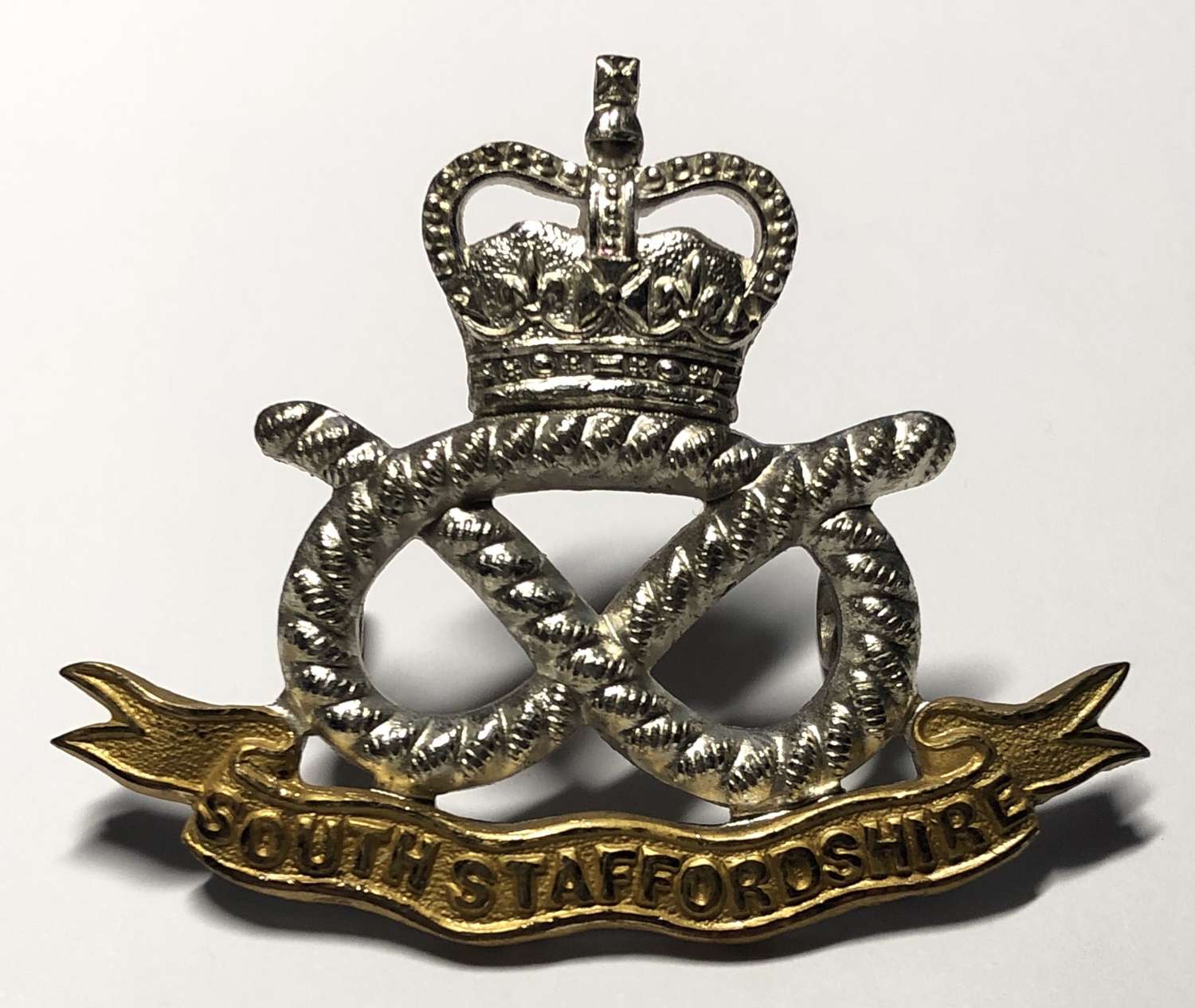 South Staffordshire Regiment Officer’s cap badge circa 1953-59