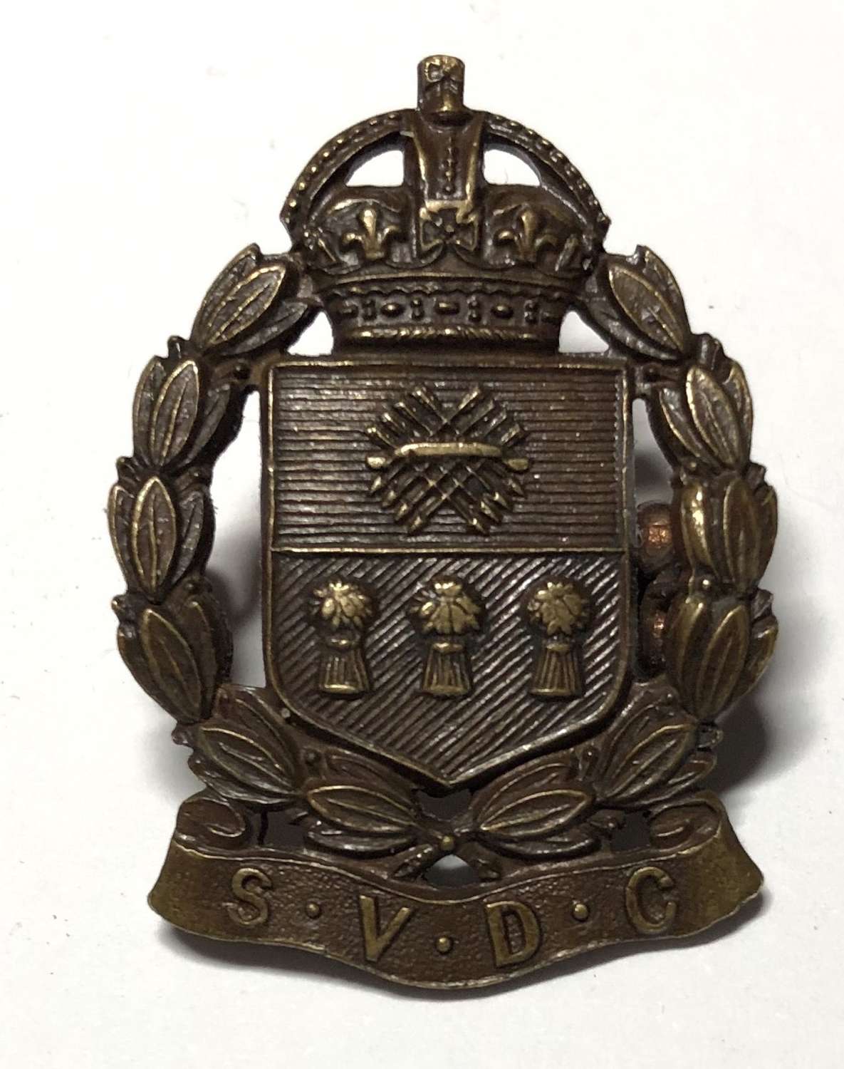 Sheffield Volunteer Defence Corps WW1 VTC badge by J.R. Gaunt, London