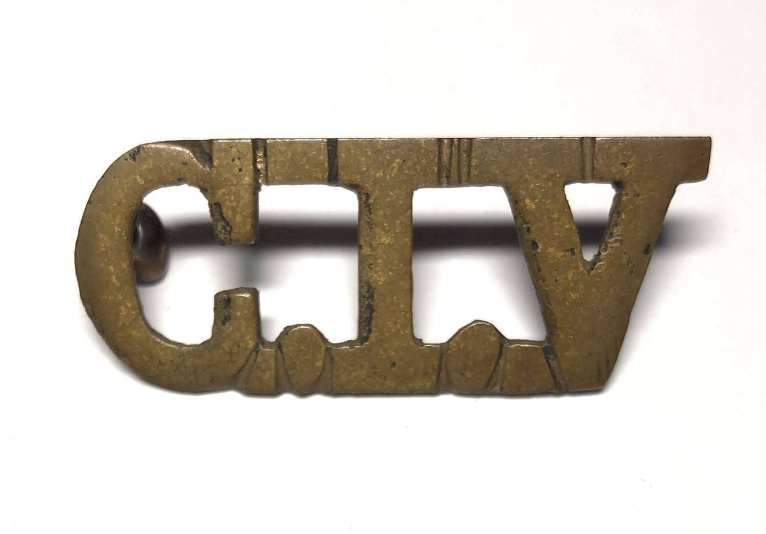City Imperial Volunteers (CIV) Boer War slouch hat badge/title